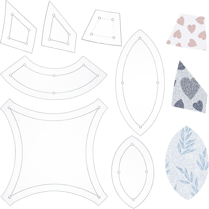 Woodworking Templates - Modelo Quilting Acrílico Anel de Casamento