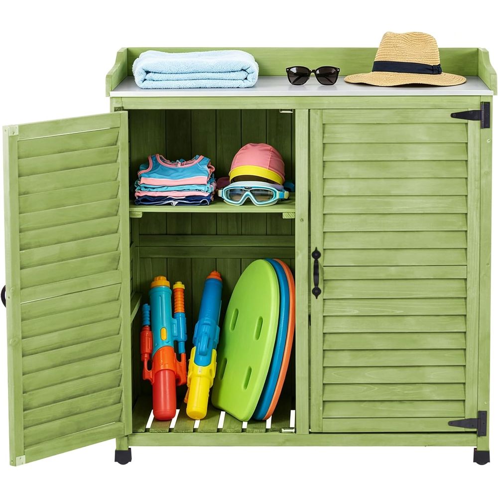 Woodworking Workbench - Bancada de Jardinagem Externa com Tampo