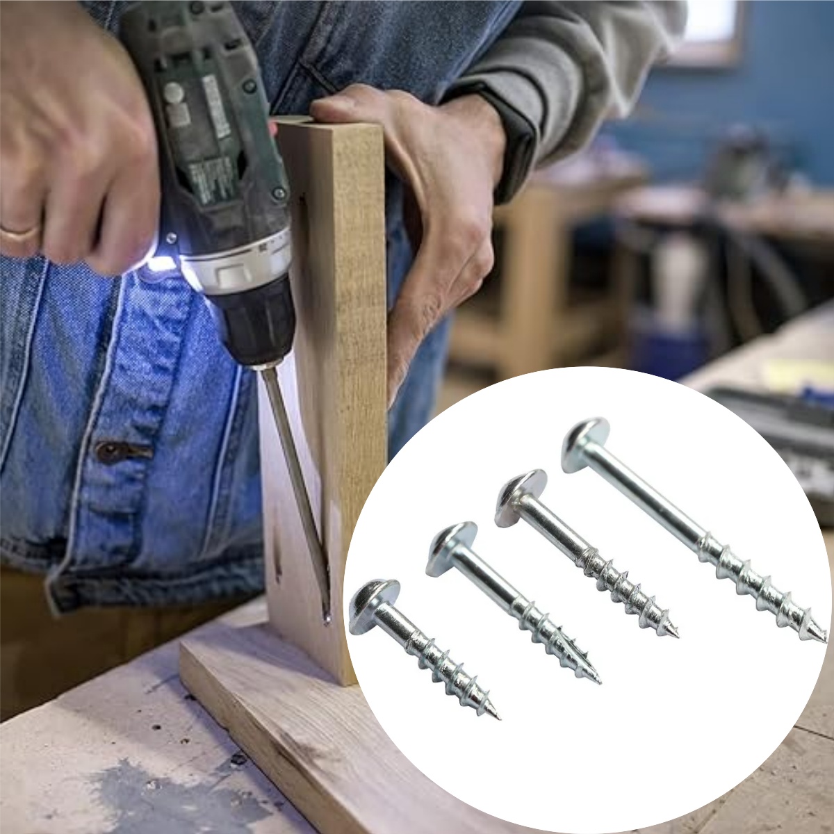 Woodworking Hacks - Parafusos phillips dedicados para perfuração de
