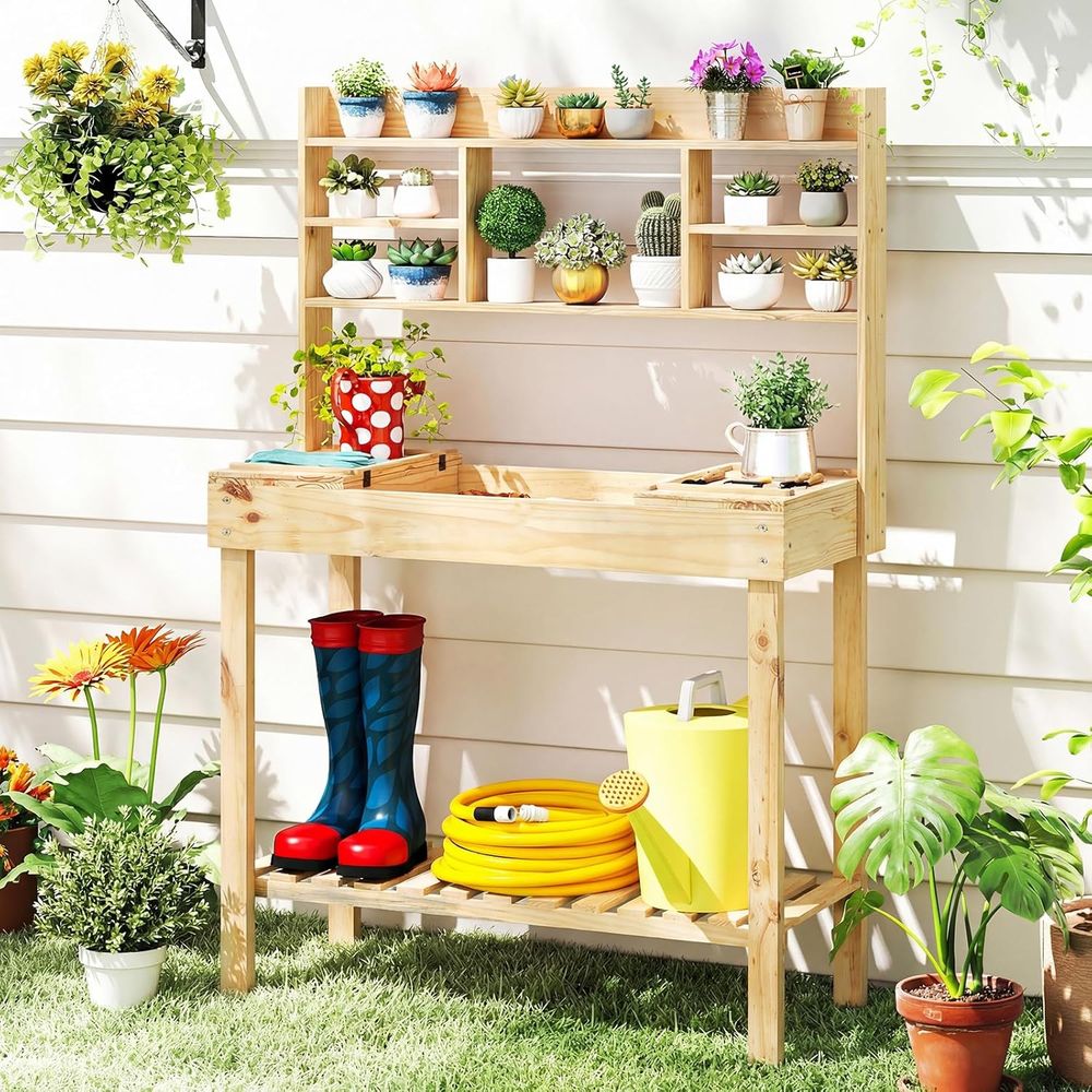 Woodworking Workbench - Mesa de Jardinagem, Bancada de Trabalho
