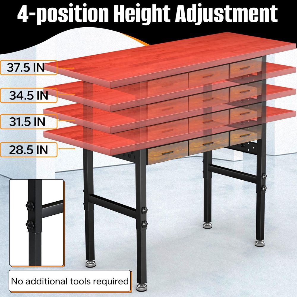 Mesa de Trabalho Ajustável de  - Woodworking Workbench avaliação e preço