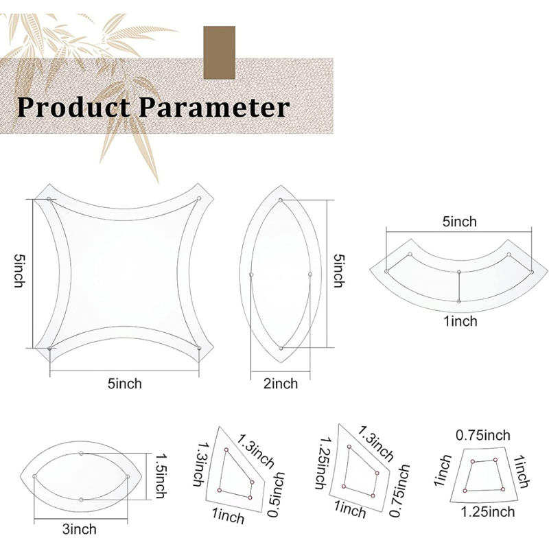 Modelo Quilting Acrílico Anel  - Woodworking Templates avaliação e preço