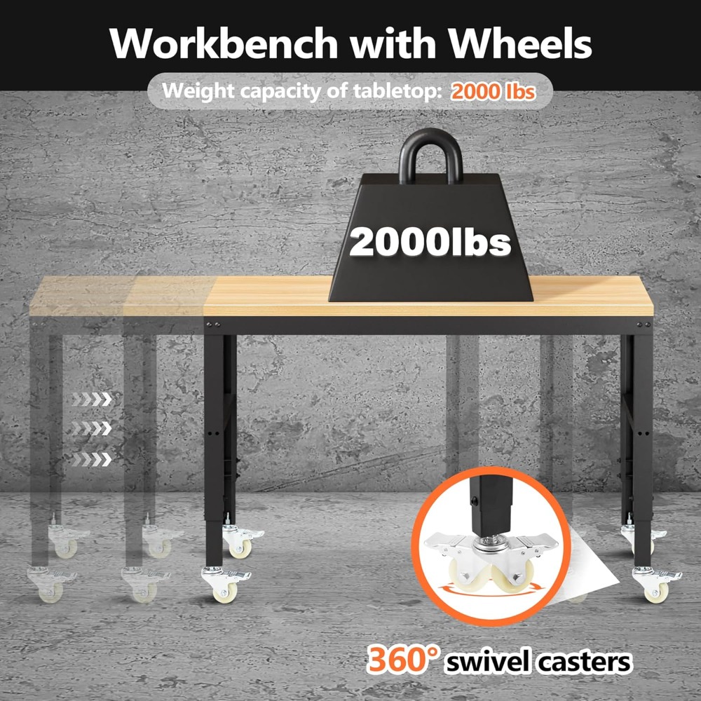 Bancada de trabalho ajustável, - Woodworking Workbench avaliação e preço