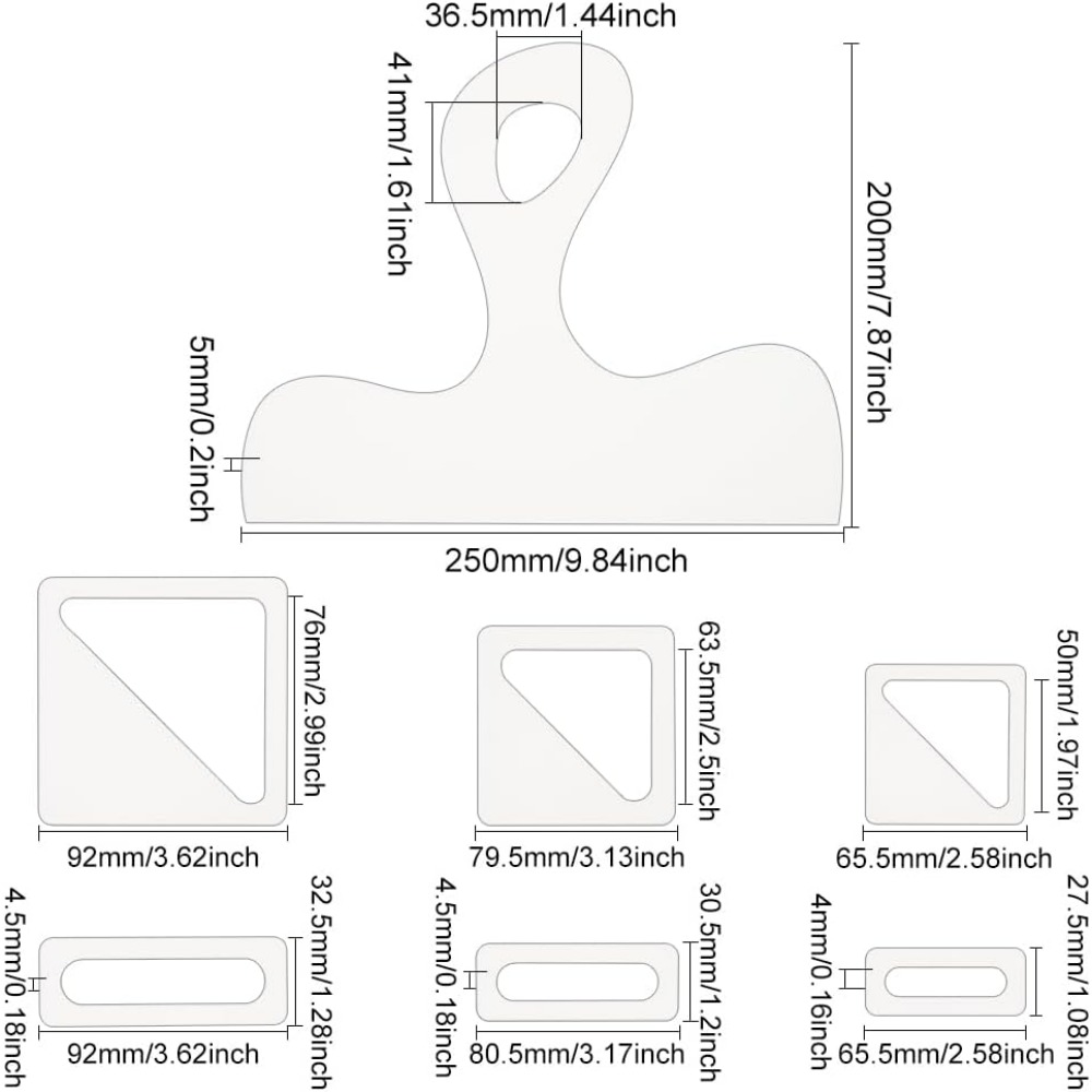 7 pçs modelo de charcutaria al - Woodworking Templates avaliação e preço
