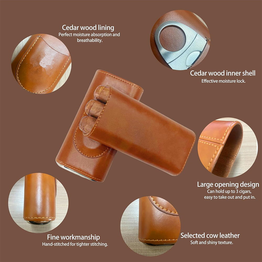 Estojo de Couro para Charutos  - Woodworking Veneer Cutter avaliação e preço