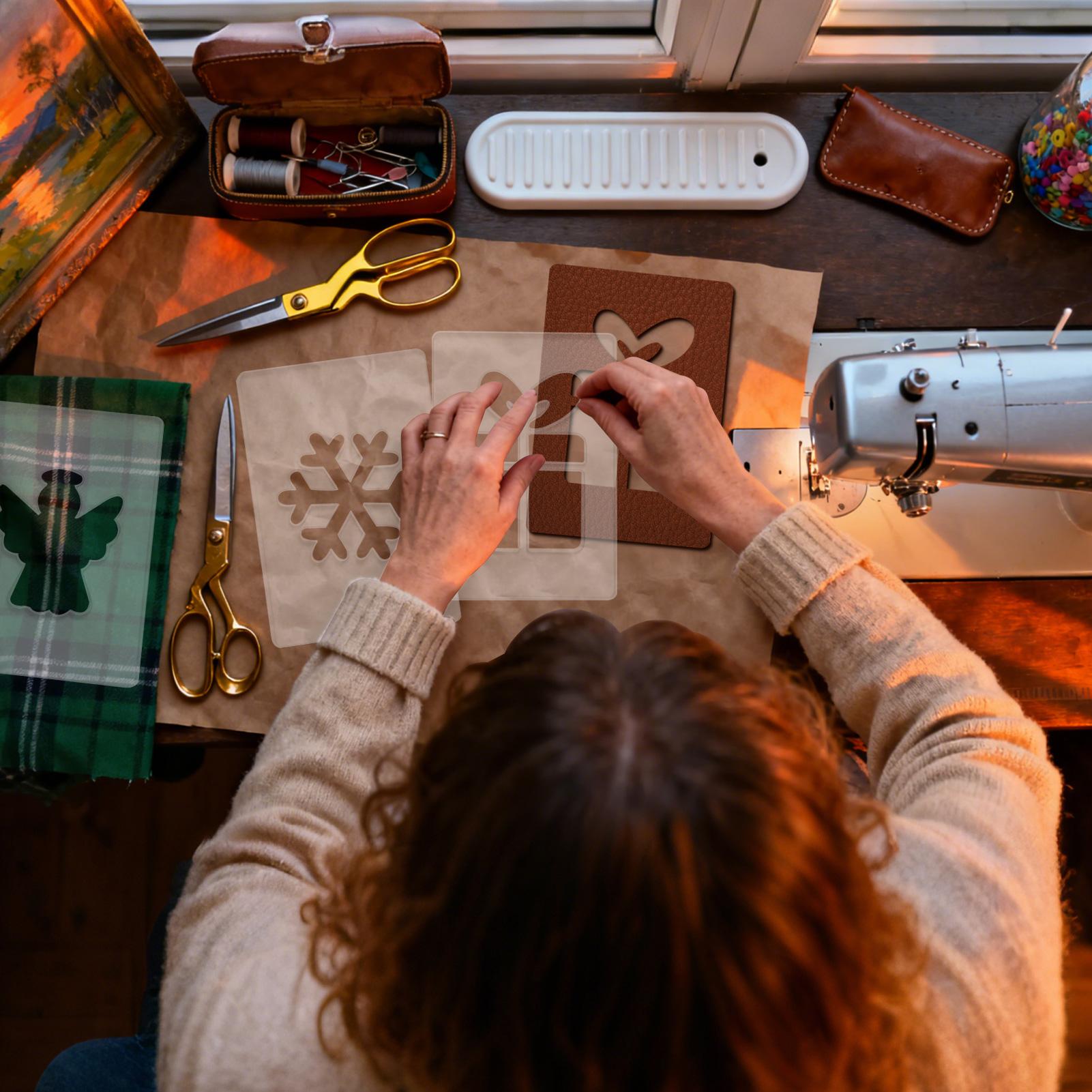 Estêncil de natal portátil par - Woodworking Templates avaliação e preço