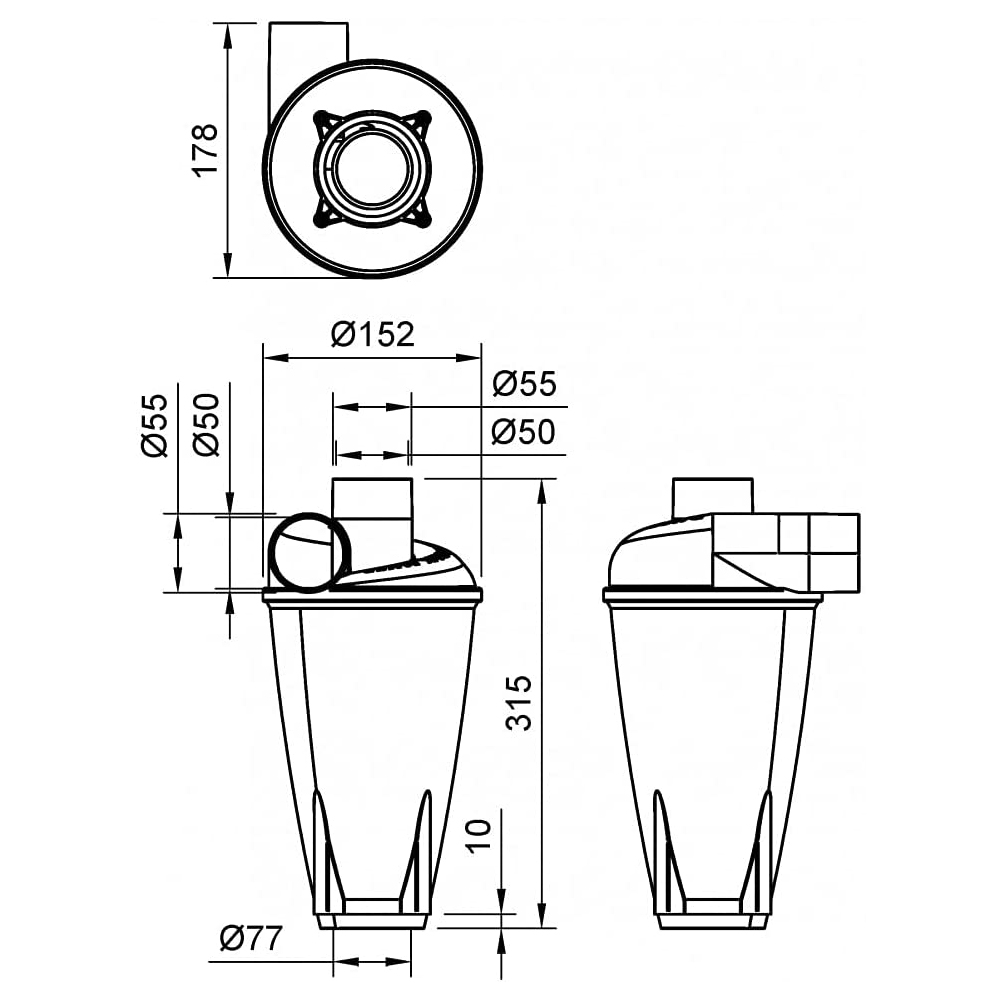 Pemedor coletor ciclone de poe - Woodworking Dust Collector avaliação e preço